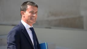 Manuel Valls sortant de l'Elysée, le 19 août dernier.