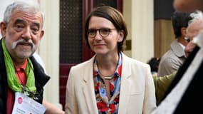 Marine Rosset lors de la campagne des élections législatives en juin 2024.