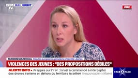 Violence des mineurs: les réponses apportées par la classe politique sont des "propositions débiles" pour Marion Maréchal