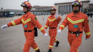 Des pompiers chinois - Image d'illustration