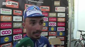 Julian Alaphilippe savoure sa victoire sur la Flèche Wallonne