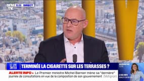 Franck Delvau (président de l'UMIH Paris Île-de-France), sur la potentielle interdiction de la cigarette en terrasse: "À chaque fois, ce sont les restaurateurs, les bars, les brasseries qu'on va venir attaquer"
