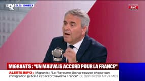 Xavier Bertrand: "La Manche est un cimetière marin (...), tout est de la faute des Anglais"