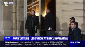 Les représentants des syndicats agricoles sont arrivés à Matignon pour rencontrer Gabriel Attal et le ministre de l'Agriculture Marc Fesneau