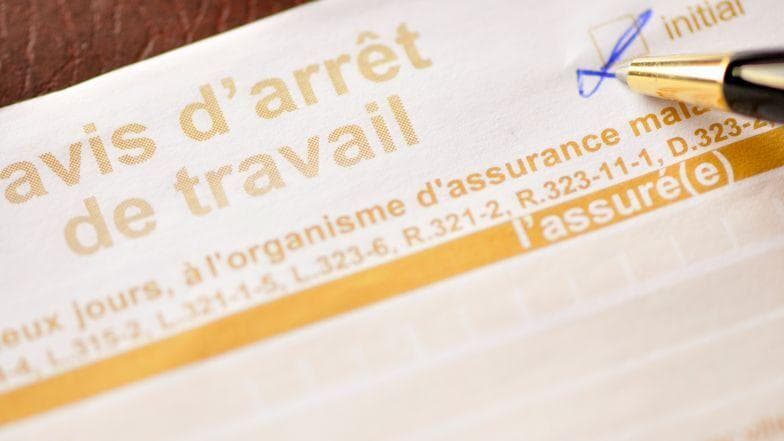 Un avis d'arrêt de travail (photo d'illustration).
