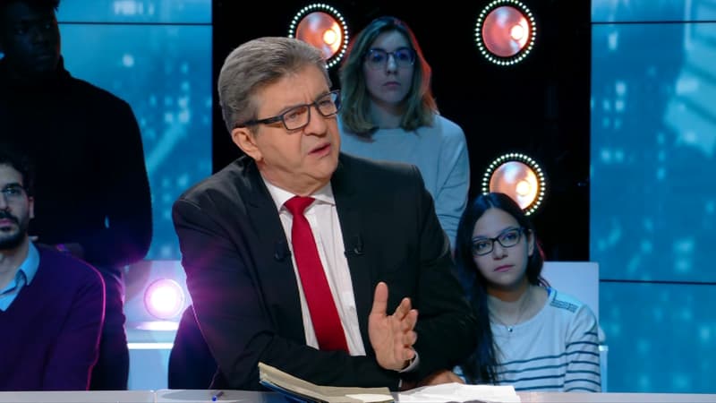 Jean-Luc Mélenchon dans l'émission BFM Politique, le dimanche 2 décembre.