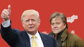 Stephen Bannon (à droite) a dirigé pendant 4 ans le site d'information vedette de la droite alternative Breitbart avant de rejoindre Donald Trump en août dernier.