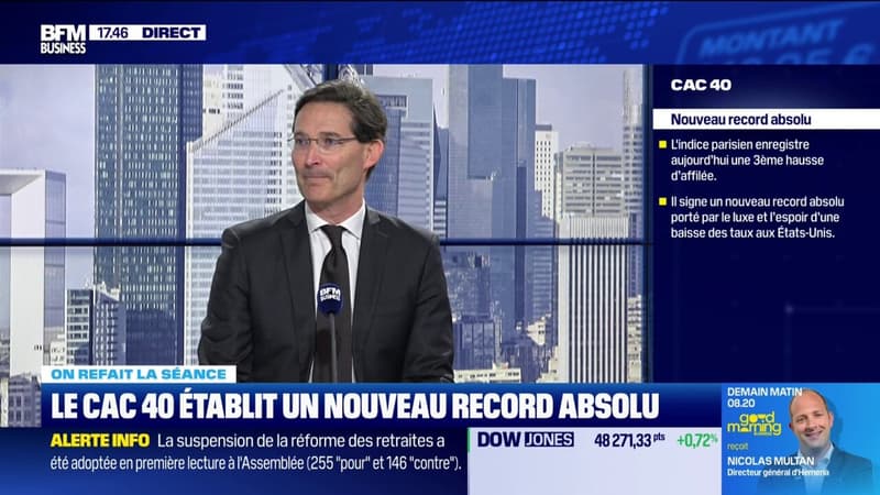 Le CAC40 établit un nouveau record absolu