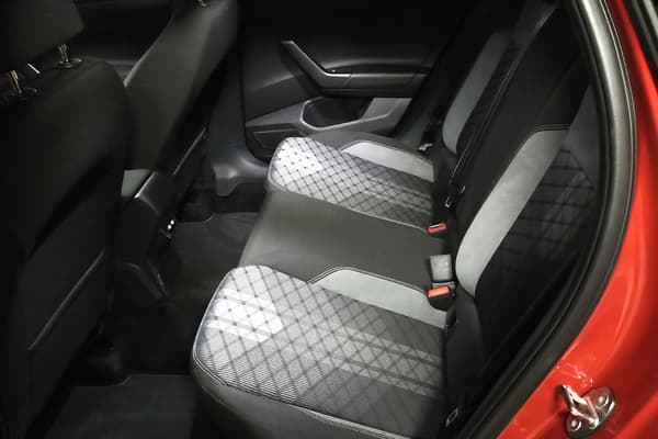 The rear seats are very spacious for passengers.