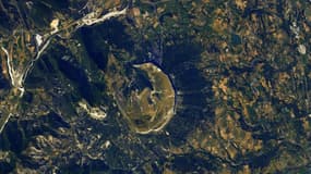 Une photographie des Hautes-Alpes de Thomas Pesquet depuis l'espace.