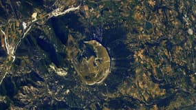 Une photographie des Hautes-Alpes de Thomas Pesquet depuis l'espace.