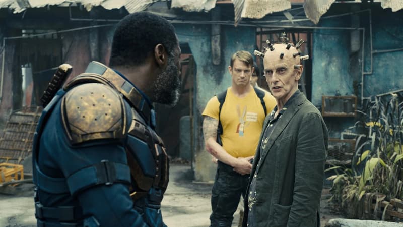 Idris Elba, Joel Kinnaman et Peter Capaldi dans "The Suicide Squad"