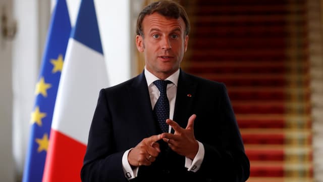 Emmanuel Macron à l'Elysée ce lundi 4 mai.