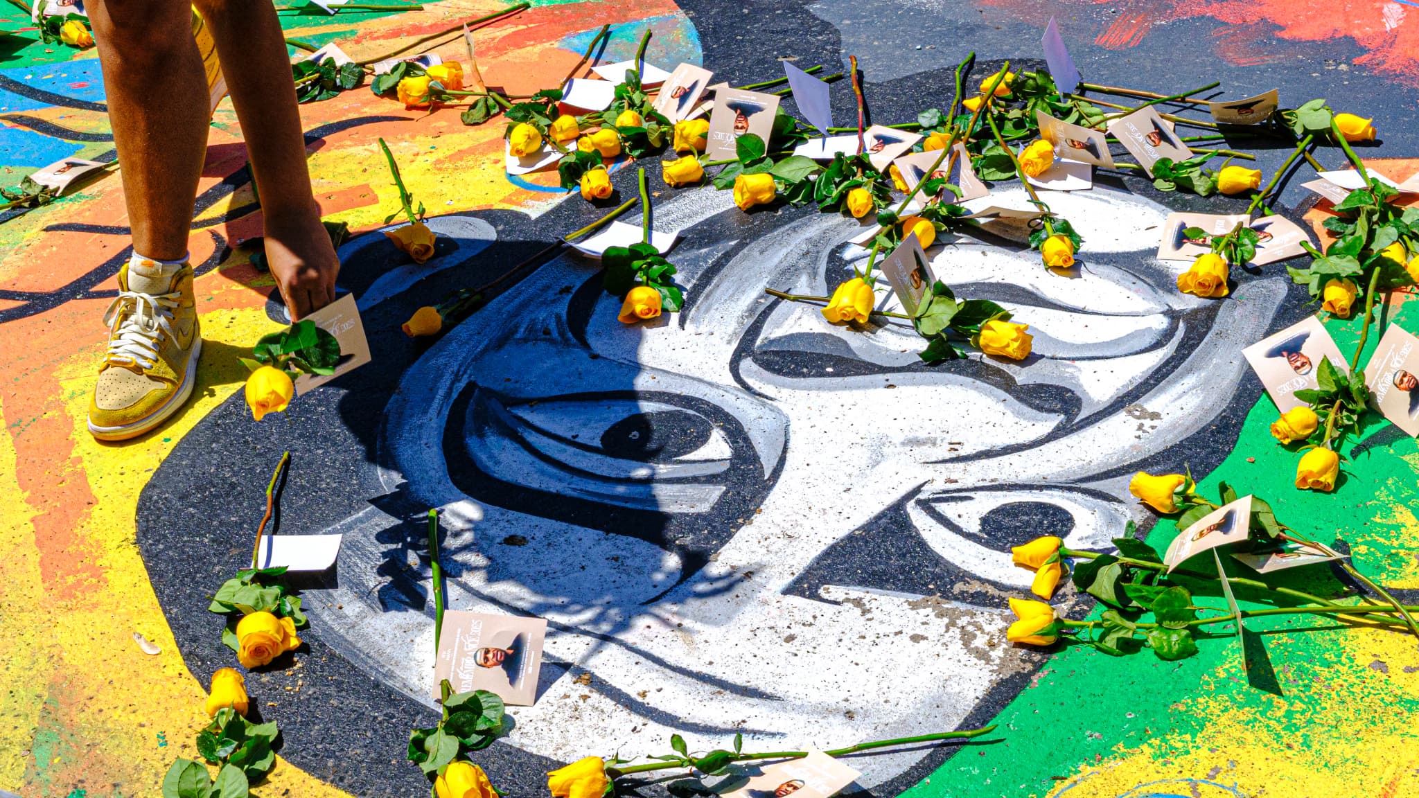 A George Floyd wall painting to George Floyd Square, on May 23, 2025, in Minneapolis in the United States. A George Floyd wall painting to George Floyd Square, on May 23, 2025, in Minneapolis in the United States.