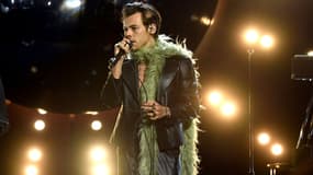 Le chanteur britannique Harry Styles sur la scène de la 63e cérémonie des Grammy Awards à Los Angeles, en Californie, le 14 mars 2021