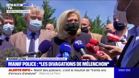 Manifestation des policiers: Marine Le Pen (RN) évoque "la conséquence de 30 ans d'erreur d'analyse"