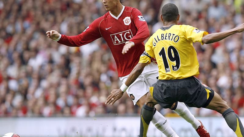 Cristiano Ronaldo face à Arsenal, quand il jouait avec Manchester United