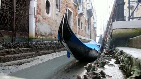 Une gondole de Venise, le 17 mars 2023