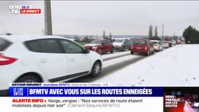 Neige dans les Yvelines: des bouchons commencent à se former dans le secteur de Noisy-le-Roi