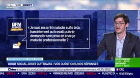 BFM Business avec vous : Harcèlement au travail et maladie professionnelle 