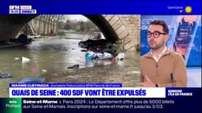 Paris: les SDF expulsés des quais de Seine