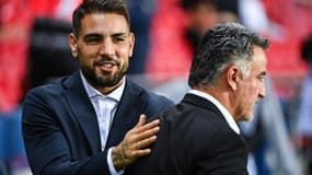 Andy Delort et Christophe Galtier, le 1er octobre 2022