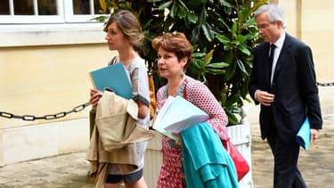 La magistrate Élisabeth Pelsez désignée déléguée interministérielle à l'Aide aux victimes arrive à l'Hôtel Matignon le 12 juillet 2017.