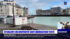 Seine-Maritime: un dispositif anti-inondation testé à Saint-Valéry-en-Caux