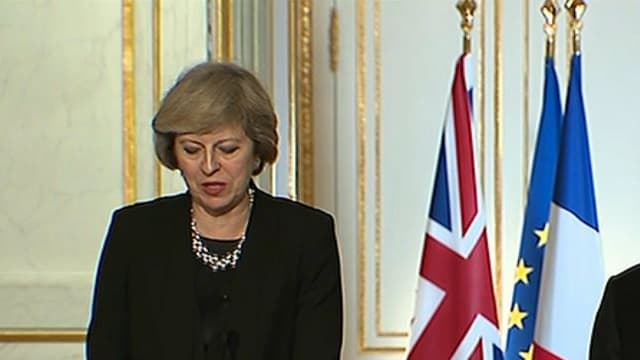 François Hollande et Theresa May en conférence de presse commune le 21 juillet 