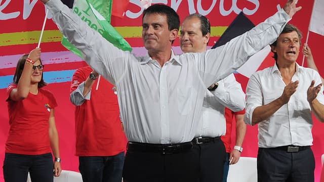 Manuel Valls, au terme de son discours, clôturant l'université d'été 2014 du PS à La Rochelle.