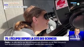 Paris: l'éclipse partielle vue depuis la cité des Sciences
