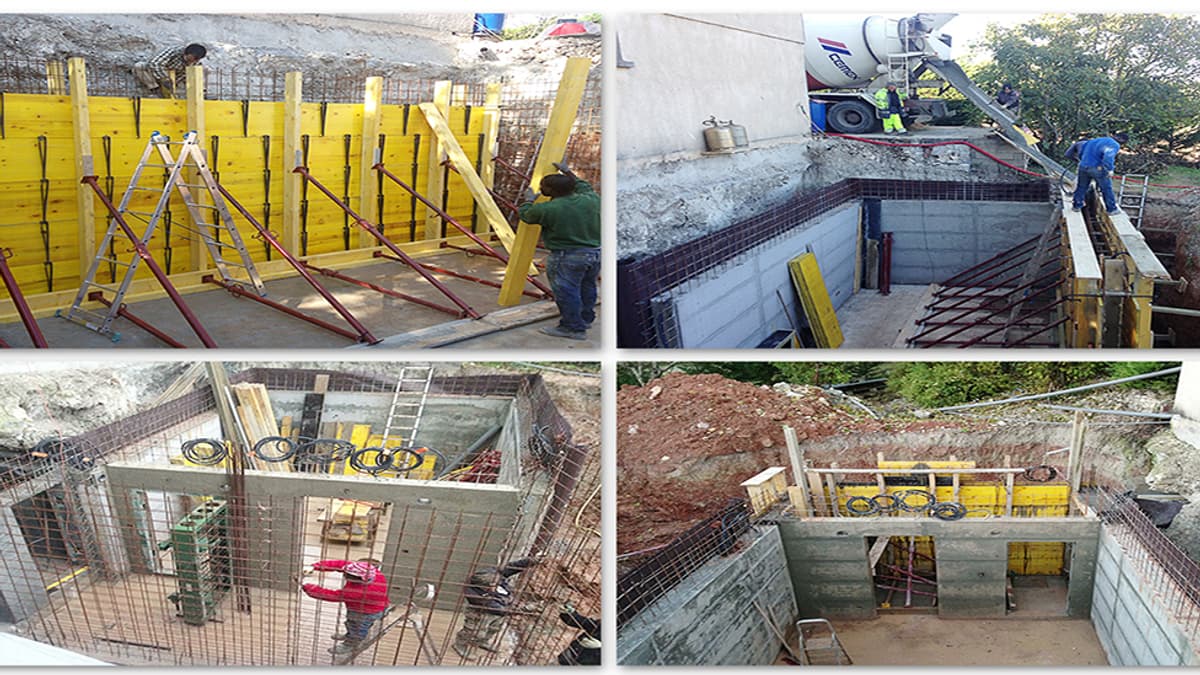 Chantier de construction d'un bunker Chantier de construction d'un bunker