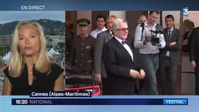 La journaliste Nathalie Hayter, donnant son pronostic pour le palmarès de Cannes. 