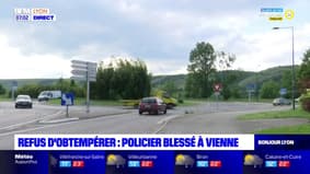 Refus d'obtempérer: un policier grièvement blessé à Vienne