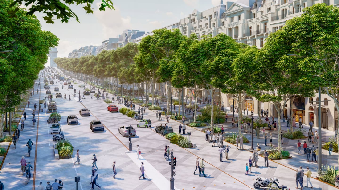 Le projet "Réenchanter les Champs" prévoit de végétaliser davantage l'avenue.