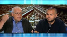 Anasse Kazib et Johnny Blanc dans les GG