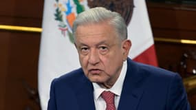 Le président mexicain Andres Manuel Lopez Obrador s'exprime lors de la présentation des réformes de la Constitution mexicaine au Palais national de Mexico, le 5 février 2024.
