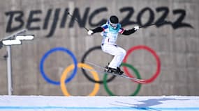 Tess Ledeux à l'entraînement aux Jeux olympiques de Pekin, le 7 février 2022