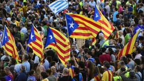 Rassemblement en faveur de l'indépendance de la Catalogne, le 29 septembre 2017 à Barcelone