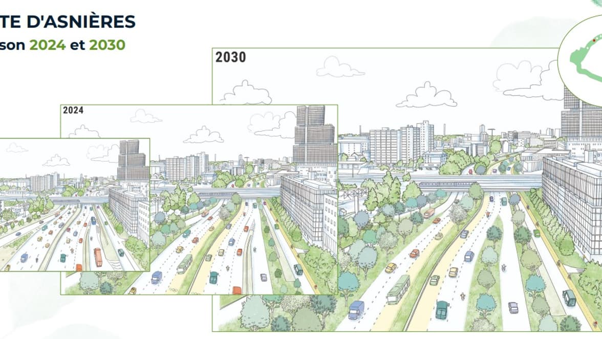 L'évolution voulue pour la porte d'Asnières.