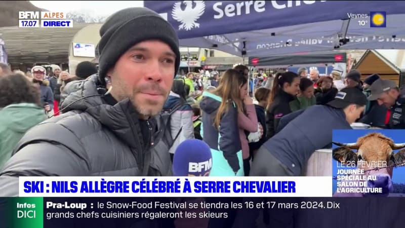 Le skieur Nils Allègre célébré à Serre-Chevalier 