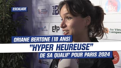Escalade : "Je suis hyper heureuse" savoure Oriane Bertone (18 ans), qualifiée pour Paris 2024