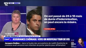 Réforme de l'assurance chômage: "Nous sommes inquiets et complètement défavorables aux annonces qui ont été faites", affirme Céline Verzeletti (CGT)