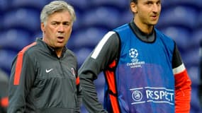 Carlo Ancelotti et Zlatan Ibrahimovic