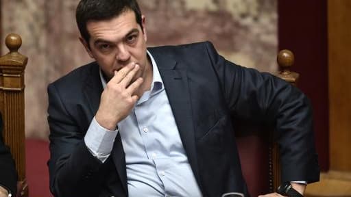 Le Premier ministre grec Alexis Tsipras au Parlement le 30 mars 2015
