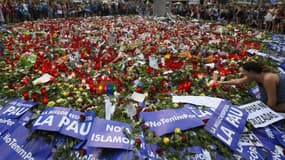 Hommage aux victimes des attentats en Espagne, le 26 août 2017 à Barcelone