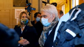 Bernard Tapie arrive au Palais de justice de Paris, le 12 octobre 2020 