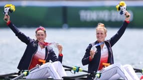 Laura Tarantola et Claire Bové lors des JO 2021 à Tokyo.