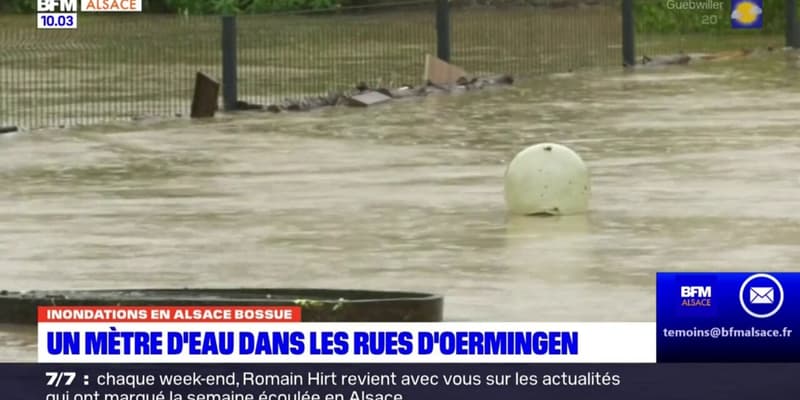 Inondations dans le Bas-Rhin: jusqu'à un mètre d'eau enregistré dans les rues d'Œrmingen