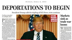 Le Boston Globe publie une fausse Une, imaginant le monde sous la présidence de Donald Trump.